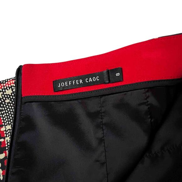 Joeffer Caoc Women's Academia Hi-Rise Lined Pencil Skirt Black Printed Size 8 - Picture 4 of 7